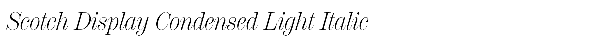 Scotch Display Condensed Light Italic image